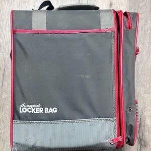 Vintage OGIO The Original Locker Bag Red 16 x 14 x 8 Sports Gym Duffle Gray